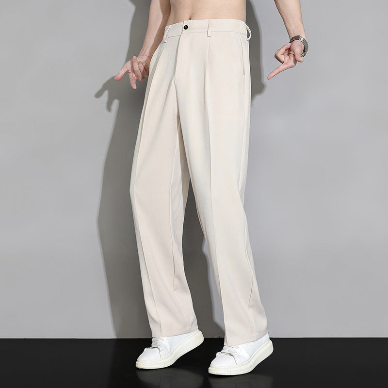 Straight Loose Casual Trousers Advanced Sense Draping Effect Suit Pants