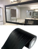 10M Black Wood Grain Self Adhesive Removable PVC Waterproof Bathroom Tiles Sticker Wallpaper 4.2x390