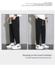 Ice Silk Quick-drying Pants Men's Thin Loose Straight Wide Leg Sports Casual Cropped Pants