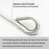 100FT  Premium Solid Braid MFP Anchor Line Braided Anchor Rope with Stainless Steel Thimble & Shackle (3/8