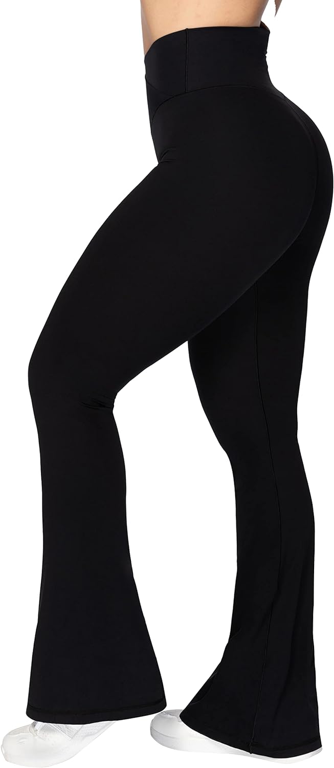 Wide Leg Yoga Pants High-Waisted  Leggings 30" Inseam