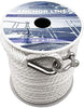 100FT  Premium Solid Braid MFP Anchor Line Braided Anchor Rope with Stainless Steel Thimble & Shackle (3/8