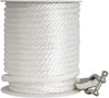100FT  Premium Solid Braid MFP Anchor Line Braided Anchor Rope with Stainless Steel Thimble & Shackle (3/8