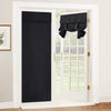 Tie up Shades Blackout Door Curtain Insulated Light Block French Curtain Tie up Shades Double Door Blind, 26 x 69 inches, Black, 1 Panel