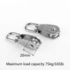 10 Pcs Stainless Steel Wire Rope Crane Pulley Block M20 Lifting Crane Swivel Hook Single Pulley Block Hanging Wire Towing Wheel