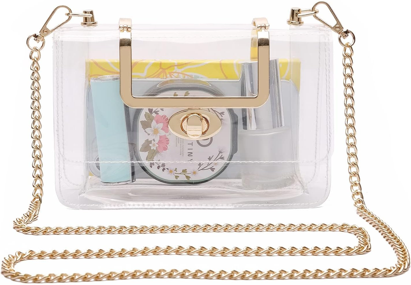 Transparent Clutch Clear Purse Crossbody Shoulder Bags for Women Girls