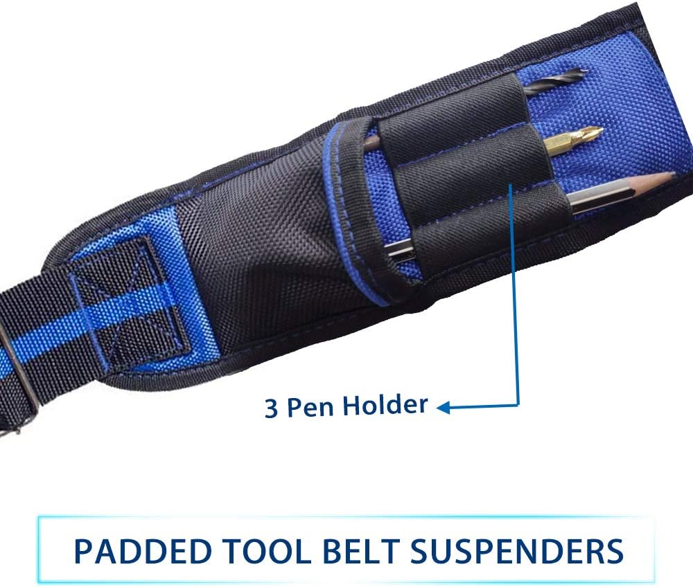 Tool Belt Suspenders Tool Pouch Suspenders for Tool Belt Includes Phone Pouch Pen Holder Tool Belt Loops