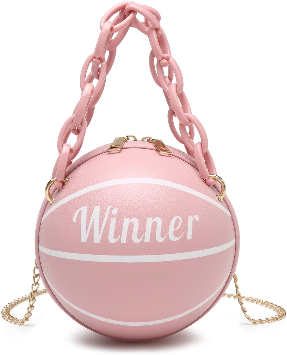 Women's Basketball Bag Basketball-Shaped Crossbody Bag Handbag