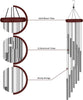 Sympathy Wind Chimes Outdoor with 12 Aluminum Alloy Tubes and Hook Memorial Wind Chimes