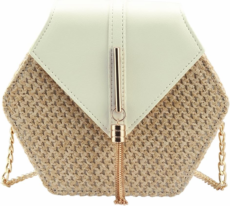 Women's Crossbody Bag Cute Straw Shoulder Bag