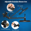 12 Inch Shower Head High Pressure Rainfall Shower Head/Handheld Shower Combo with Extension Arm, 6 Settings Anti-leak Shower Head with Holder