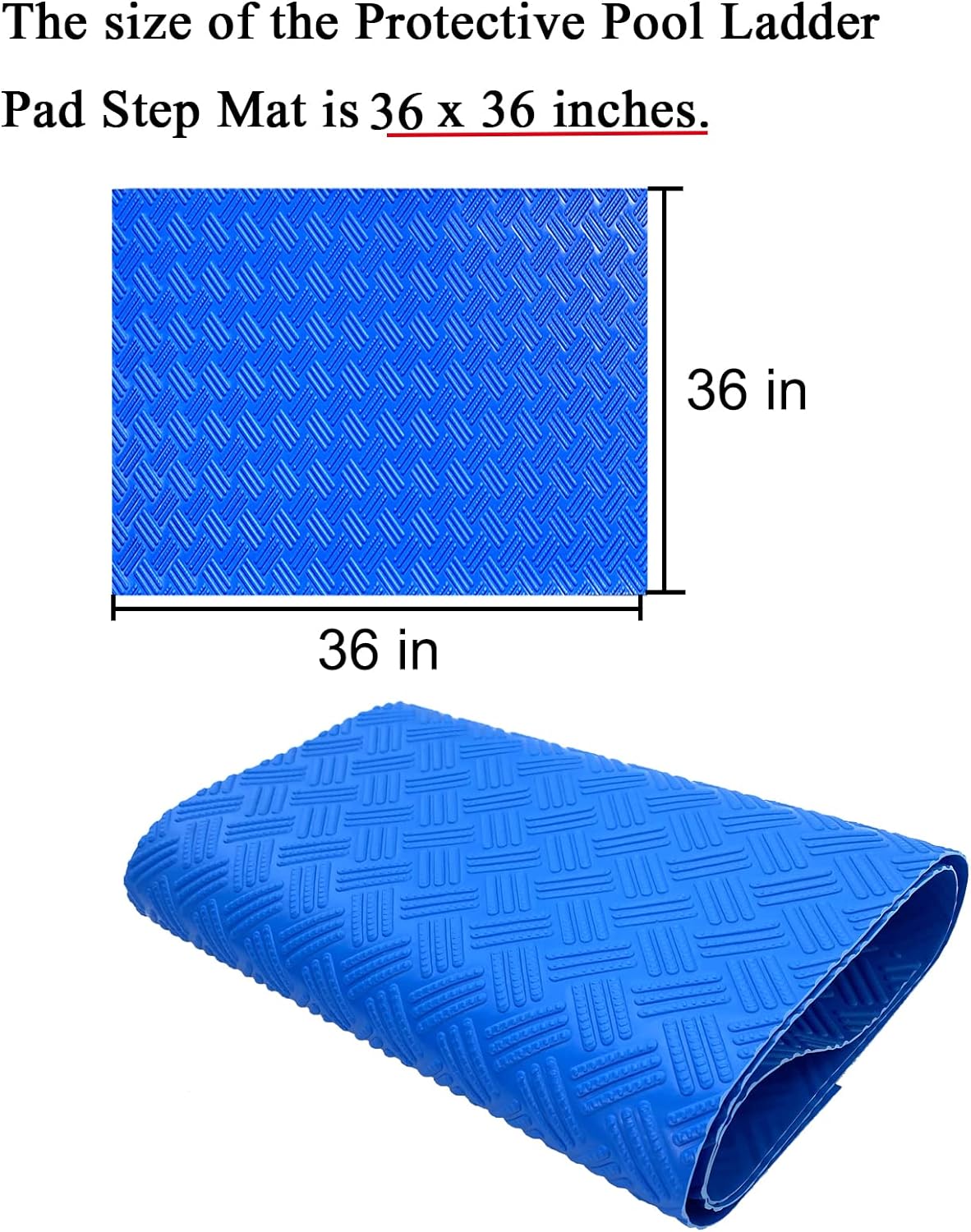 Swimming Pool Ladder Mat Protective Pool Ladder Pad Step Mat (36 X 36 inch)