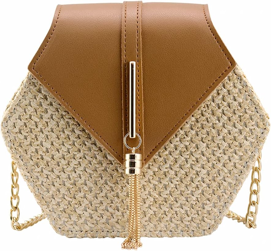 Women's Crossbody Bag Cute Straw Shoulder Bag