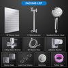 10 Inch High Pressure Rain Shower Head with 11 Inch Adjustable Extension Arm and 5 Settings Handheld