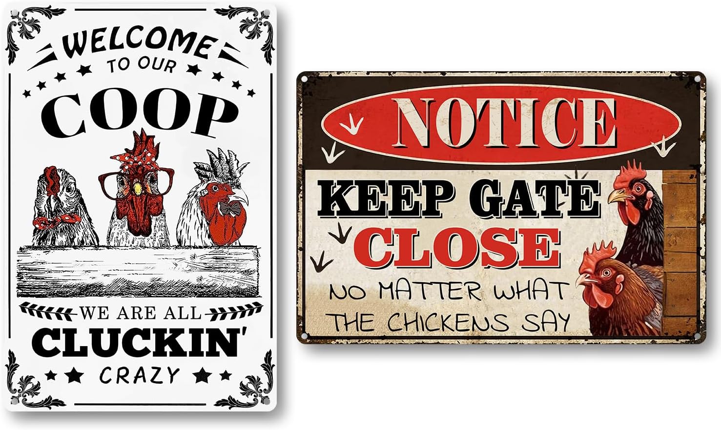 Vintage Metal Signs Chicken Coop Signs Fresh Butt Nuggets  8×12 Inches