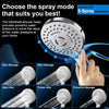 10 Inch High Pressure Rain Shower Head with 11 Inch Adjustable Extension Arm and 5 Settings Handheld