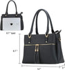 Women Satchel Bags Handle Shoulder Handbags and Purses Zipper Leather Crossbody Bags