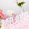 White Wooden Mr and Mrs Signs Wedding Present for Party Table Top Dinner Decoration