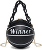 Women's Basketball Bag Basketball-Shaped Crossbody Bag Handbag