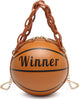 Women's Basketball Bag Basketball-Shaped Crossbody Bag Handbag