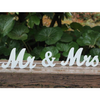 Small Vintage Mr & Mrs White Wooden Letters Wedding Decor Stand Sign Stand Wedding Present 