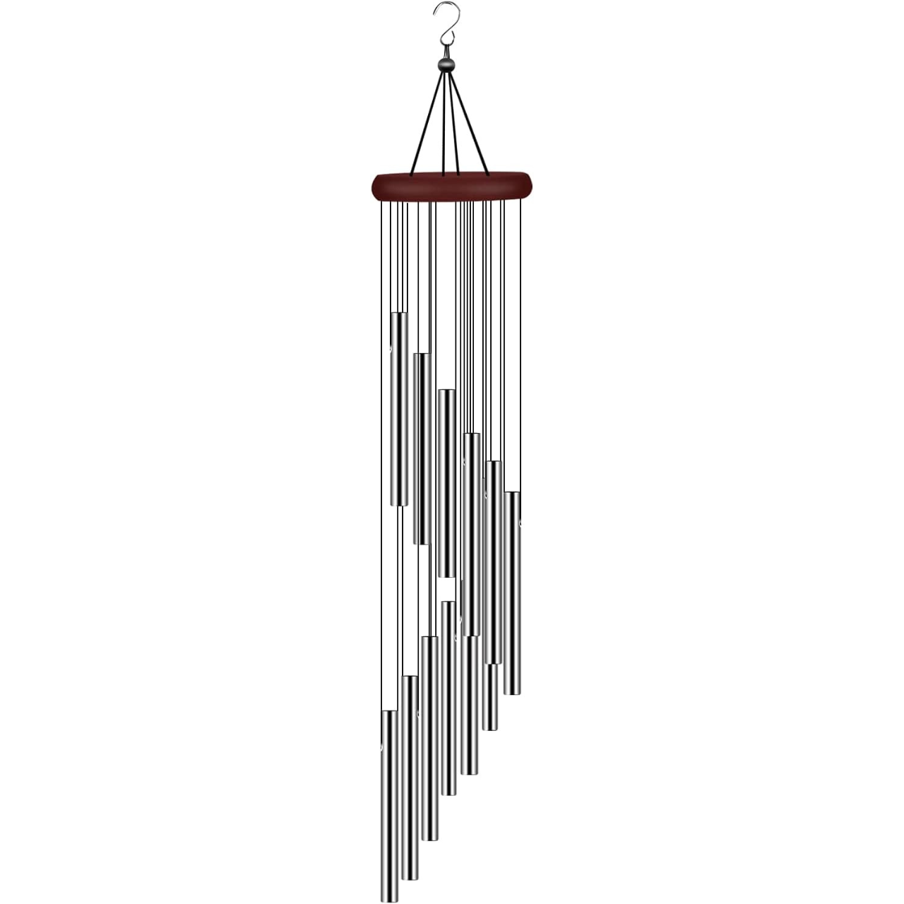 Sympathy Wind Chimes Outdoor with 12 Aluminum Alloy Tubes and Hook Memorial Wind Chimes