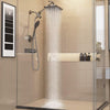 12 Inch High Pressure Rain Shower Head Combo with Extension Arm Adjustable Dual Showerhead 
