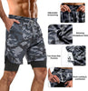 2 in 1 Mens Shorts Casual Running Gym Shorts for Men 7 Inch Workout Shorts Men with Pockets & Towel Loop  2 Pack