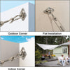 Shade Sail Hardware Kit 6 inch for Triangle Rectangle Sun Shade Sail Installation Stainless for Garden Outdoors, 80 Pcs