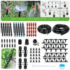 226FT Greenhouse Micro Drip Irrigation Kit Automatic Irrigation System with 1/4 inch 1/2 inch Irrigation Tubing Hose Adjustable Nozzle Emitters Barbed Fittings