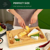 Unique Bamboo Charcuterie Board Cheese Platter & Serving Tray Wooden Cheese Board Set