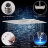 12 Inch Rain Shower Head High Pressure Rainfall Showerhead Ultra Thin Water Saving Brushed Nickel 304 Stainless Steel