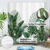 Tropical Green Shower Curtain Summer Bathroom Decor with Hooks 72 W x72 H Inch