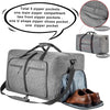 Travel Duffle Bag for Men 65L Foldable Travel Duffel Bag with Shoes Compartment 