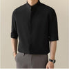 New High-end Stand Collar Men's Shirt