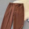 Waffle Casual Suit Pants Slim Fit Straight Leg Pants