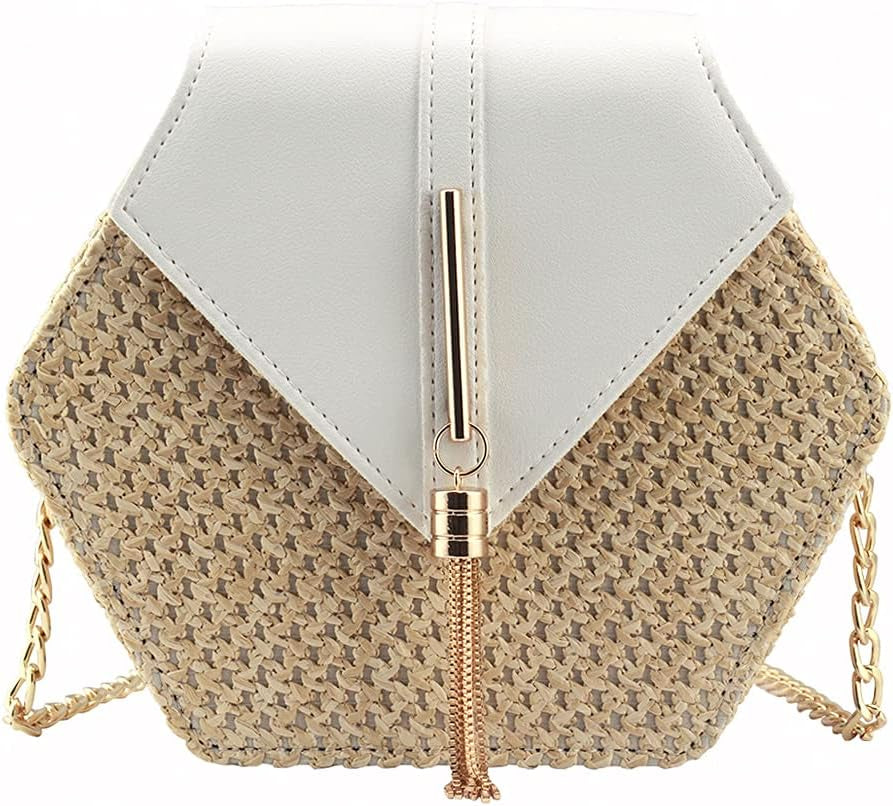 Women's Crossbody Bag Cute Straw Shoulder Bag