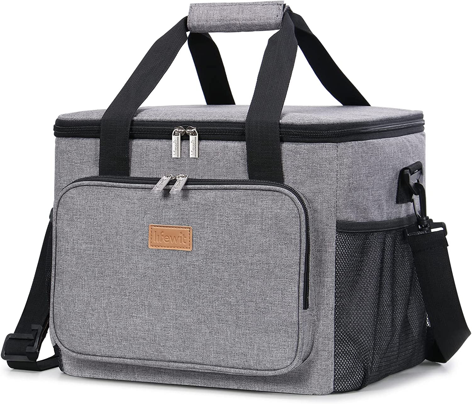 Insulated Warm and Cool Plain Lunch Bag Multi-compartment with Adjustable Strap