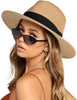 Wide Brim Straw Panama Hat Summer Beach Sun Hat for Women