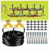 100ft Drip Irrigation Kit Plant Watering System 8x5mm for Garden Greenhouse Flower Bed Patio Lawn