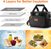 Insulated Warm and Cool Plain Lunch Bag Multi-compartment with Adjustable Strap