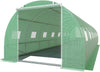 26 ft Walk-In Tunnel Greenhouse Patio Greenhouse Heavy Duty Frame 16 Roll up Side Windows