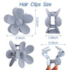 Matte Flower Hair Clips Big Floral Non-Slip Strong Hold Jaw Clips Hair Accesories