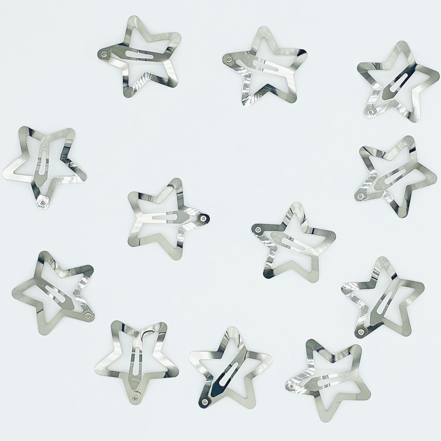 12 Pieces Star Hair Clips Snap Hair Barrette Non Slip Hair Accessories