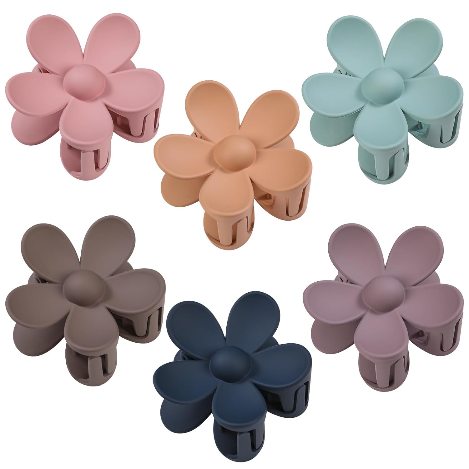 Matte Flower Hair Clips Big Floral Non-Slip Strong Hold Jaw Clips Hair Accesories