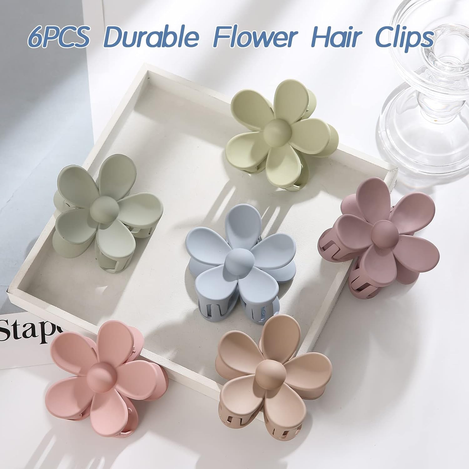 Matte Flower Hair Clips Big Floral Non-Slip Strong Hold Jaw Clips Hair Accesories