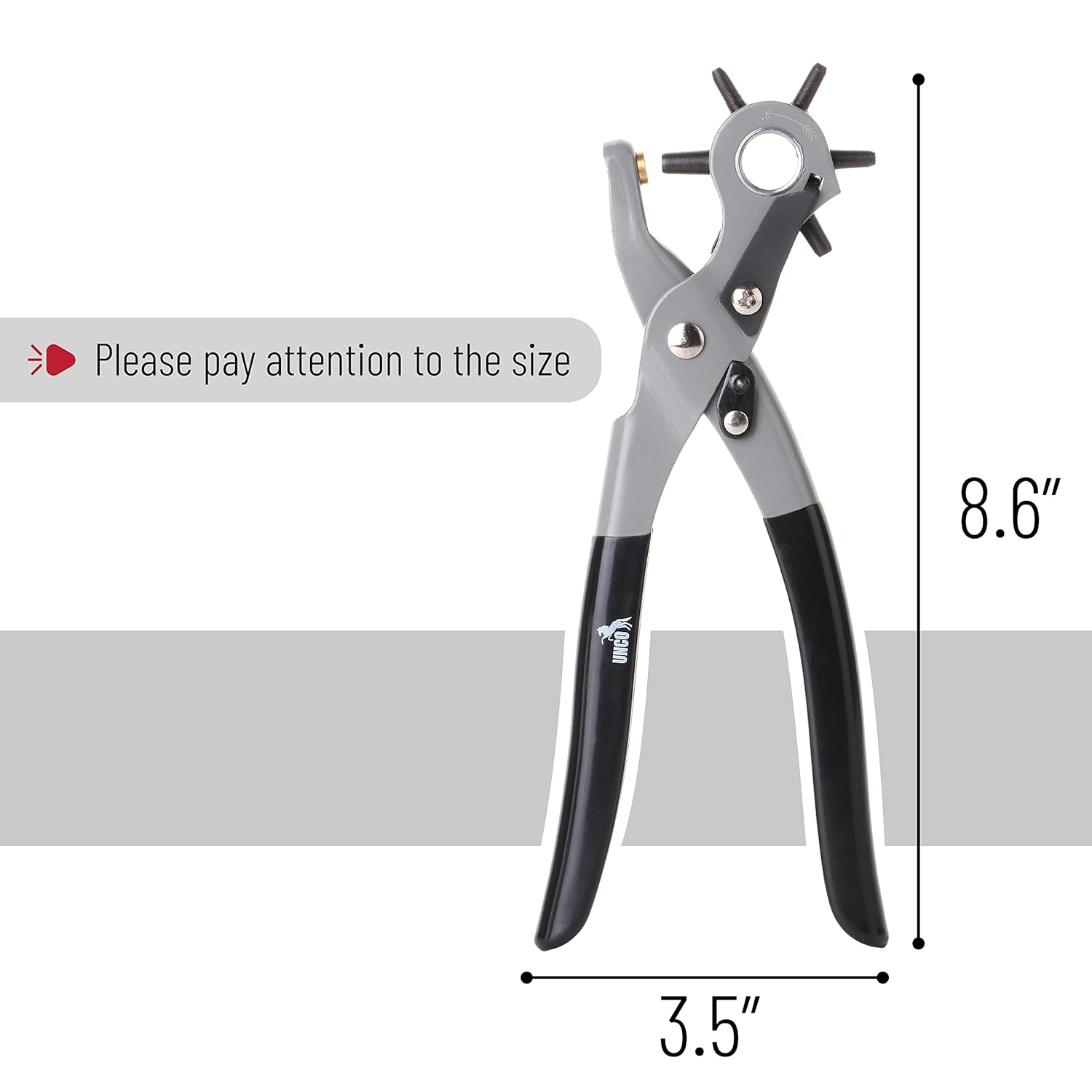 Leather Hole Punch Tool, Multi Hole Sizes for Belts and Leather