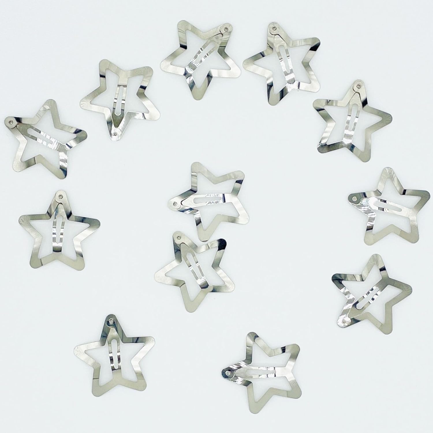 12 Pieces Star Hair Clips Snap Hair Barrette Non Slip Hair Accessories