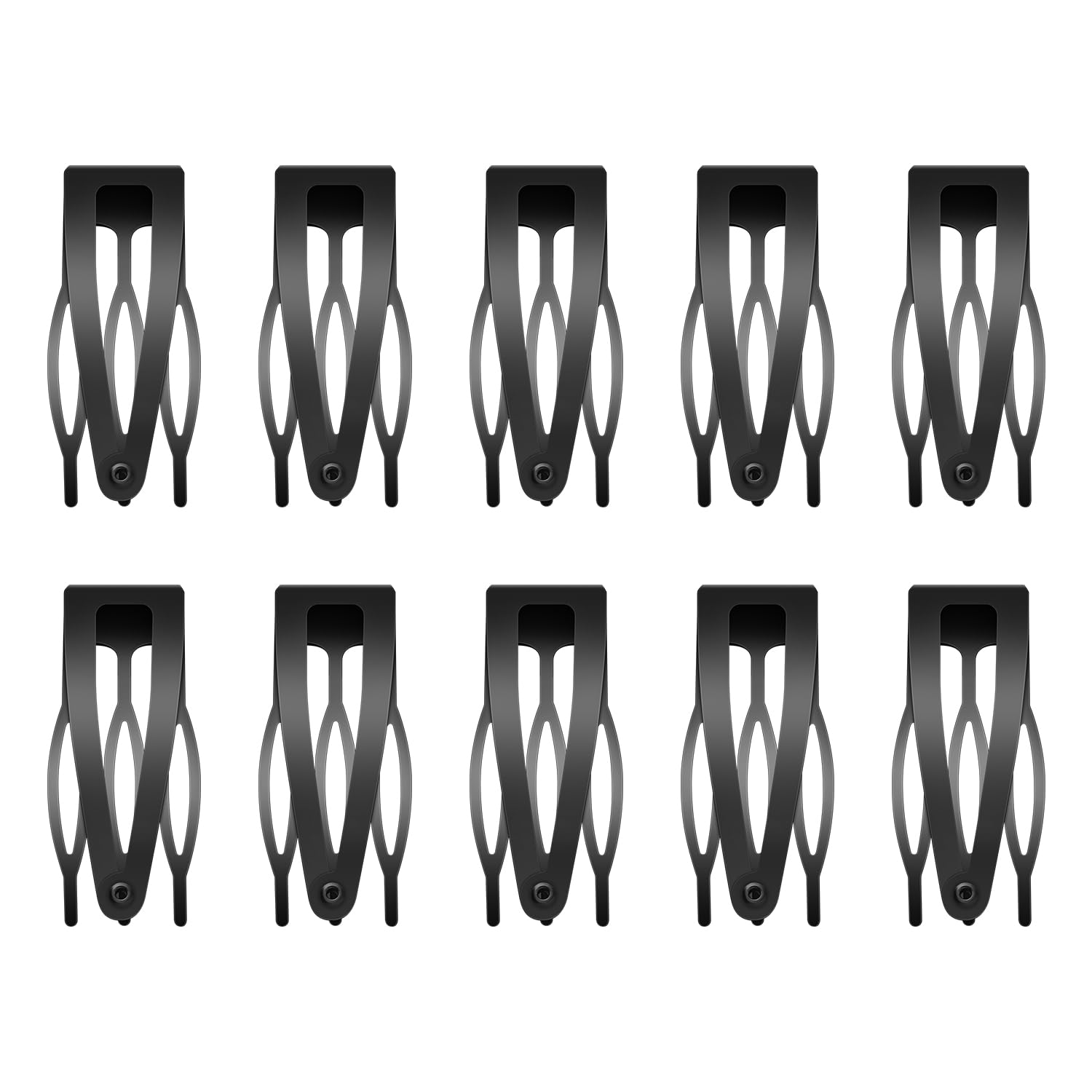 10 Pieces Double Grip Hair Clips Metal Snap Hair Accessories