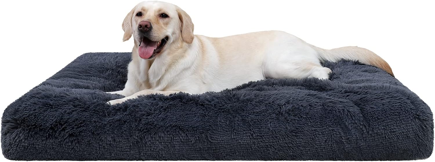 Washable Dog Bed for Crate Dog Crate Pet Bed for Large Dogs 35"X23" 